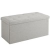 VECELO 46"/30"/15"/11.8" Folding Storage Ottoman Bench, Storage Chest, Linen Fabric Foot Rest Stool, Storage Footstools, Folding Storage Ottoman - 4 of 4