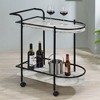 VYNXARIA Faux White Marble Serving Cart with Wine Rack for Playroom, Nursery & Bedroom,Black - 2 of 4