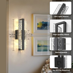 DORESshop 14.2 1-Light Black Integrated LED Wall Sconce Set of 2, Modern Dimmable Wall Decor for Bedroom Living Room - 1 of 4