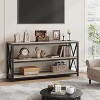 55 in Industrial 3-Tier Console Table with Storage Shelves – Rectangular Entryway Sofa Table for Hallway, Living Room and Bedroom - 4 of 4