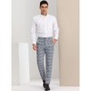 Lars Amadeus Men's Flat Front Office Prom Classic Plaid Dress Pants - 4 of 4