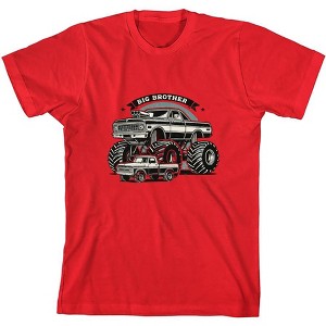Big Brother Monster Truck Boy's Crew Neck Short Sleeve Tee - 1 of 2