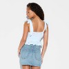 Women's Smocked Sweetheart Neck Tank Top - Wild Fable™ Light Blue - 3 of 3