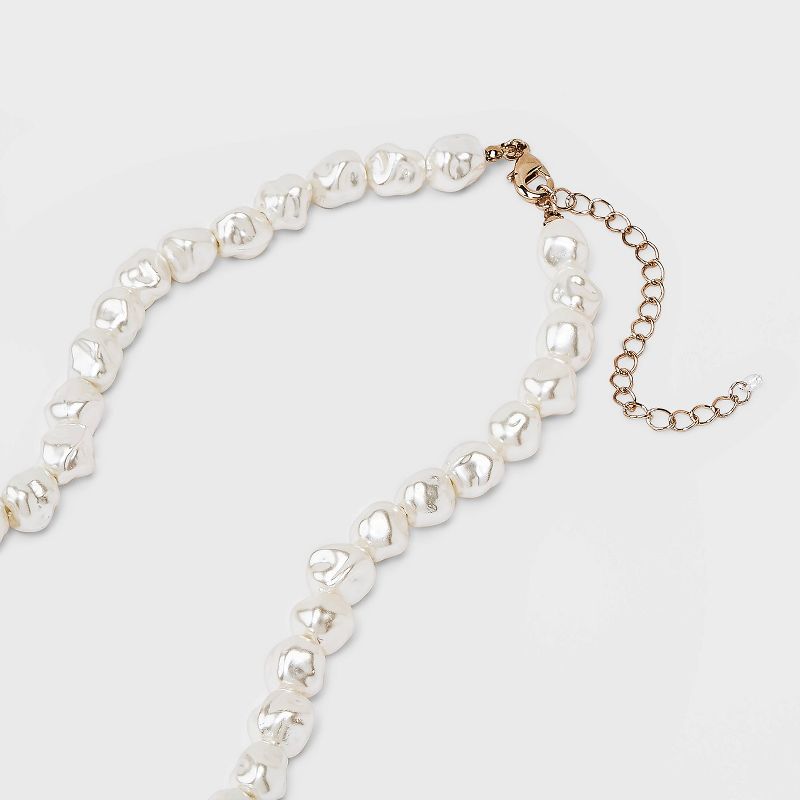 Beaded Pearl Necklace - A New Day&#8482; White, 5 of 6