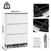 Shoe Storage Cabinet with 3 Flip Drawers, 47 INCH Tall Slim Freestanding Farmhouse Shoe Rack Organizer with Legs for Entryway, Hallway, Closet - 2 of 4