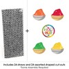 Big Dot of Happiness Holi Hai - Paper Straw Decor - Festival of Colors Party Striped Decorative Straws - Set of 24 - 3 of 4