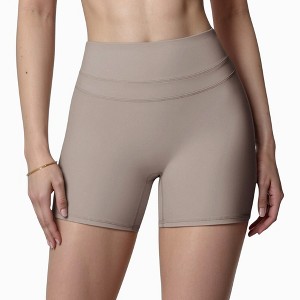 Anna-Kaci Active Women's High Waist Seamless Biker Shorts with Wide Waistband and Stretch Fit for Active Comfort - 1 of 4