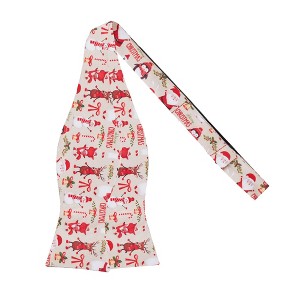 Jacob Alexander Men's Merry Christmas Santa Claus and Friends Traditional Freestyle Self-Tie Bow Tie - 1 of 3