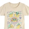 Girls' - The Mandalorian - Grogu Stickers Fitted Short Sleeve Graphic T-Shirt - 2 of 4