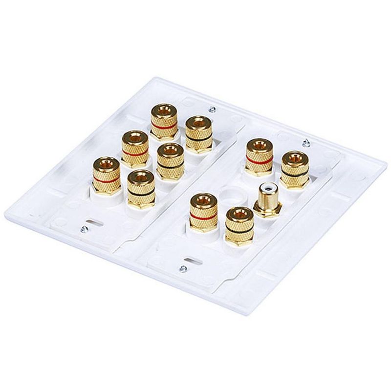 Monoprice 2-Gang 5.1 Surround Sound Distribution Coupler Wall Plate, 2 of 6