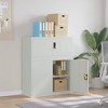 vidaXL Lockable Metal Filing Cabinet - Gray Steel with Adjustable Shelves, Office Storage Organizer, 35.4" x 15.7" x 43.3" - 2 of 4