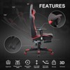 GTRACING Gaming Chair, Retractable Footrest, Premium Faux Leather, Adjustable Computer Office Chair - 3 of 4