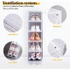 Attop Shoe Box Organizer,Set of 6,Stackable Plastic Shoe Box with Clear Door, Shoe Storage Box Containers,For Display Sneakers,Fit up to US Size 12 - 4 of 4