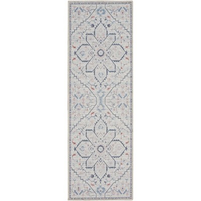 Nourison New Concept Washables Farmhouse Medallion Indoor Rug