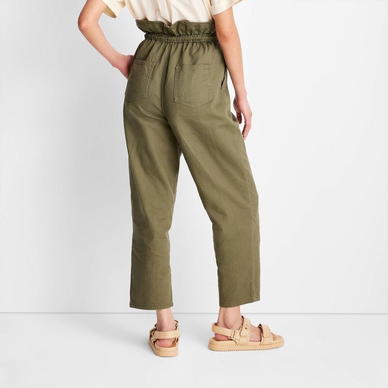 Women's High-Waisted Eyelet Pants - Future Collective™ with Jenny K. Lopez Olive Green, 2 of 7