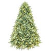 YOOCOZZ Unique Christmas Decoration- Blue-Green Tint Pre-Lit Xmas Tree, Warm White LED Lights, PE+PVC Tips,  Easy Assembly, Sturdy Metal Stand - 2 of 4