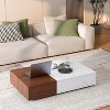 NicBex Modern Rectangle Coffee Table with 2 Storage Drawers for Living Room and Office - 4 of 4