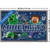 Trends International Minecraft: Doodle - Steve & Creeper Variant Framed Wall Poster Prints - 3 of 4