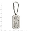 Black Bow Jewelry Titanium Polished Pebble Textured Key Chain - 3 of 4