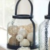 Attop Black Metal Hammered Glass Candleholder Lantern Candle Holders, 8", Medium - 3 of 4