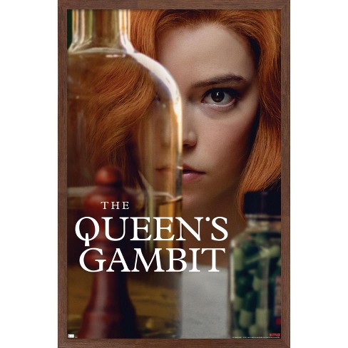 Netflix The Queen's Gambit - Chess Wall Poster, 22.375 x 34, Framed 