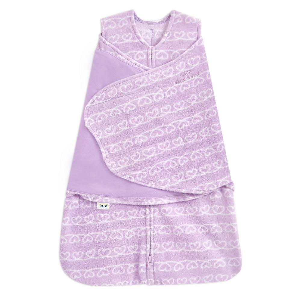 HALO Innovations Sleepsack Micro-Fleece Swaddle Wrap - Heartline Newborn -  81497728