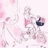 Gotz Bike Seat Blue Clouds - for Dolls up to 20" - Attaches to Any Size Bike - 3 of 4