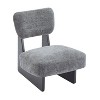 Vynxaria [Set of 2] Modern Lounge Chair with Polyester Upholstery Sturdy Wood Base With Black Finish Minimalist and Stylish - 4 of 4
