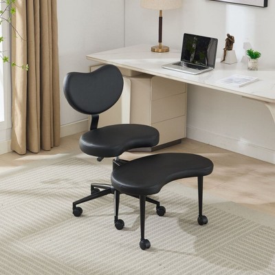 Lycvki Meditation Chair with Lumbar Support and Adjustable Stool Flexible Design for Fidgety Sitters