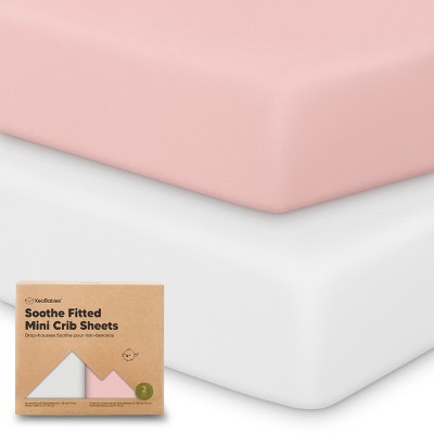 KeaBabies Mini Crib Sheets for Baby Girls, Boys, 2-Pack Soothe Pack and Play Sheets Fitted, Organic Pack N Play Mattress Sheet