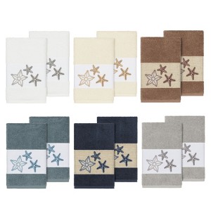 Linum Home Textiles 100% Turkish Cotton LYDIA Embellished Towel Set - 1 of 3