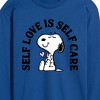 Men's - Peanuts - Self Love Is Self Care Long Sleeve Graphic T-Shirt - 2 of 4