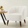 Christopher Knight Home Vieiras Contemporary Barrel Club Chair with Wooden Legs, 28" x 28" - 2 of 4