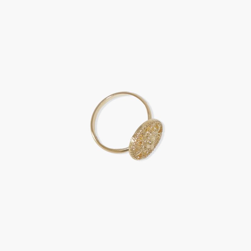 sanctuaire Dainty Filigree Ring Gold, 2 of 4