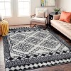 World Rug Gallery Geometric Shag Rug – Ideal for Living Room, Bedroom, or Entryway – White – Medium Pile, Easy to Clean - 2 of 4