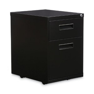 Alera File Pedestal, Left or Right, 2-Drawers: Box/File, Legal/Letter, Black, 14.96" x 19.29" x 21.65" - 1 of 4