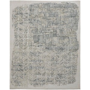 Elias Modern Abstract Green/Blue/Ivory Area Rug - 1 of 4