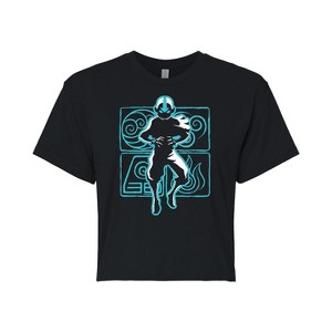 Women's - Avatar: The Last Airbender - Aang Airbending Cropped Graphic T-Shirt - 1 of 4