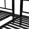 TopComfy Beds Twin over Twin Triple Bunk Bed Metal Frame Space Saving Triple Sleeping Bedroom Furniture for Bedroom, Black, 77.56"*64.45"*130.07" - 4 of 4