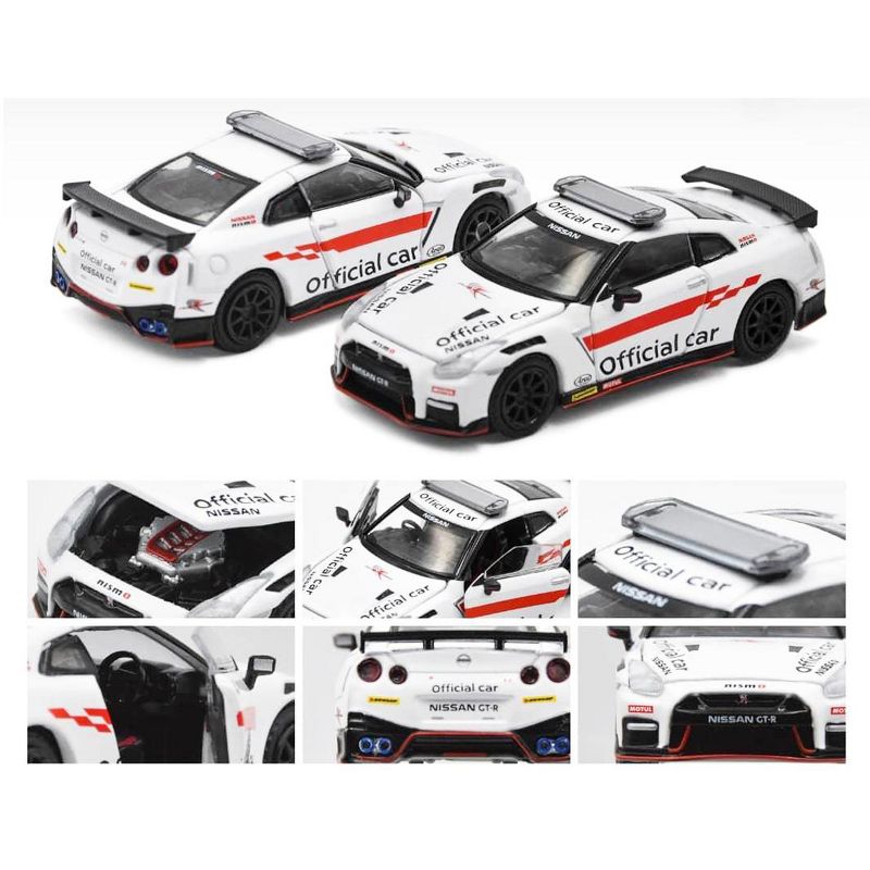 Nissan GT-R (R35) Nismo RHD (Right Hand Drive) "Official Car" White Limited Edition 1200 pcs 1/64 Diecast Model Car by Era Car, 2 of 4