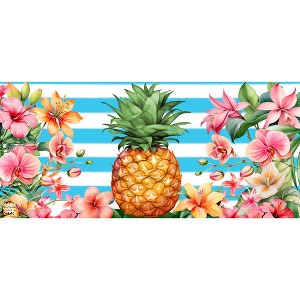 Briarwood Lane Spring Pineapple and Stripes Mini Mat 22x10 Indoor Outdoor For Spring Doormat - 1 of 2