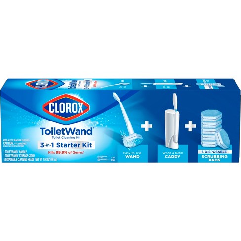 Clorox ToiletWand Disposable Toilet Cleaning System - ToiletWand Storage Caddy and 6 Refill Heads - image 1 of 4