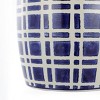 Eytan 18.25" Garden Stool - ACS4602 - Indoor/Outdoor - Navy/White - Safavieh - 3 of 4