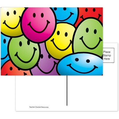 Teacher Created Resources Smiley Faces Smooth Personal Postcards Multicolor 30/Pack