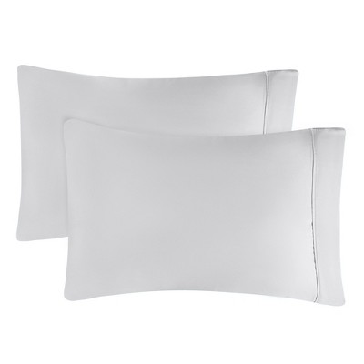 300 Thread Count Rayon From Bamboo Solid Set of 2 Pillowcase Set by Blue Nile Mills