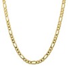 Black Bow Jewelry Men's 7.5mm, 10k Yellow Gold, Figaro Chain Necklace - 3 of 4