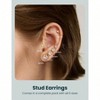 6 Pairs Stud Earrings, Hypoallergenic, 3 - 8mm, Stainless Steel Low Allergy Suitable for Women - 2 of 4