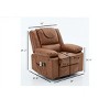 Heated Massage Power Lift Recliner Chair for Seniors,39"W PU Remote Control Sofa with Side Pockets for Living Room-Baofuwish - 4 of 4