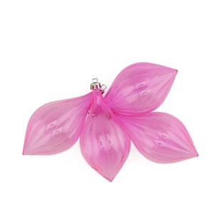 Northlight 4ct Transparent Shatterproof Finial Christmas Ornament Set 5" - Pink - 1 of 2