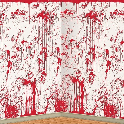 Beistle 4' x 30' Bloody Wall Backdrop 00710